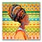 Designart - African American Woman with Turban III - Modern Canvas Wall Art Print